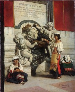 Fountain by the Cathedral of St. Peter in Rome, 1868